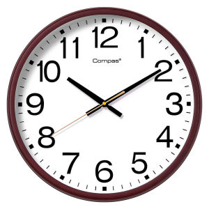 COMPAS | Silent Wall Clock with No Drilling Feature Quartz Electronic Clock