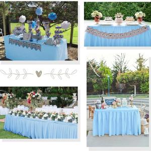 Disposable Table Skirt/Table Cloth Plastic PEVA Table Skirts Cover for Birthday Banquet Party Wedding
