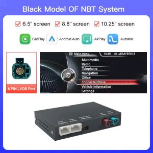 Wireless CarPlay Android AUTO For BMW NBT CIC System For BMW 5 Series F10 F11 2011-2017 NBT CIC Systems Support Phase Airplay