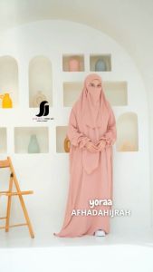 Afhadahijrah - Gamis wanita set hijab cadar yoraa milo baju dan jilbab instan syari free niqab