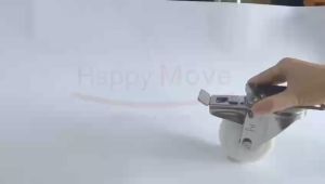 Bánh xe đẩy nylon trắng (PA) nanotech càng Inox 304 xoay 360 độ - 80-125mm - Happy Move Thái Lan