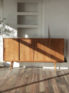 Retro Solid Wood Sideboard Cabinet