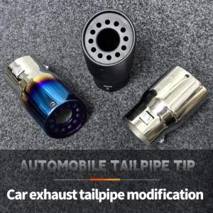 Car Exhaust Muffler Tip for 09-10 RAV Prado Highlander CRV Vitara Pajero Stainless Steel Muffler Tip Pipe Car Exhaust Pipe