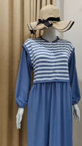 [[ PROMO ]] CHEISA MIDI DRESS TERBARU / DRESS KNIT SALUR / DRESS MUSLIM TRENDI MASA KINI