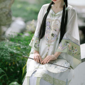 Exquisite Embroidery Han Element Commute Style Stand Collar Long Sleeve Top And Half Skirt Two Piece Set Ladies Traditional Chinese Costume