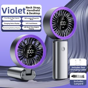 Portable Handheld Mini Fan Ultra High Speed Silent for Class Outdoor Commuting Strong Turbine Long Battery Life Student USB Fan