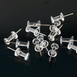 50PCS Push Pins Clear Multicolor Plastic Head Thumb Tacks For Bulletin Board Corkboard Office Photo DIY Craft Projects