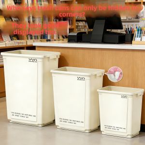 Large Square Mobile Commercial Trash Can High Capacity