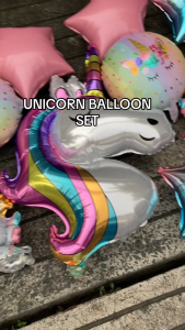 Unicorn Theme Number 1-9 Foil Balloon Set Kids children birthday party baby shower party balloons
