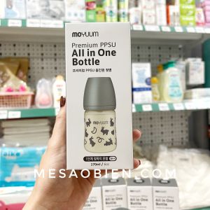 Bình sữa cho bé Moyuum 170ml/ 270ml họa tiết mây xanh lạc đà hoa cúc hoa tím thỏ đen thỏ hồng