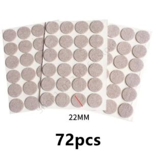 3-72Pcs Felt Chair Leg Pads Round Square Self Adhesive Furniture Table Legs Pad Bumper Anti Slip Furniture Mats Floor Protector