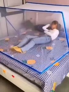 มุ้งพับกันยุง สำหรับการพับและพกพา สำหรับเด็กและผู้ใหญ่ มุ้งครอบเตียง ไม่ต้องประกอบ พับเก็บได้ พกพา Bed mosquito net