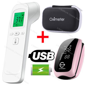 Medcial Portable Fingertip Pulse Oximeter Monitor Blood Oxygen Saturation Meter Pulse Oximeter Home Oximeter USB Rechargeale