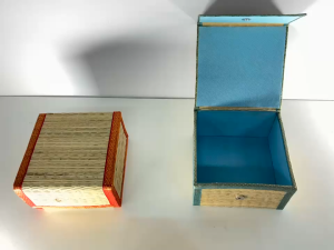 Handmade Kora Mat Flap Box | Eco-Friendly Gift Box for Wedding Shagun & Return Gifts | Elegant Storage (Pack of 1 Pc | Size - 7.5*7.5*4 inch)