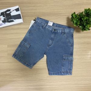 กางกางขาสั้นยีนส์ไม่ยืดเป้าซิปกระเป๋ากล่อง