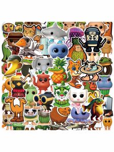 Decorative Abstract Stickers 50 Pcs Sea And Mountains Divine Beasts from Abroad for Tablet Water Cup And Mobile Phone