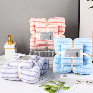 Towel Bath Towel Soft Thickening Absorbent Quick Dry Not Easy To Shed Hair Household Gift Bath Towel 2-in-1 Set Bath Towel