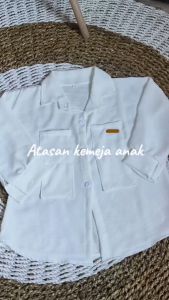 Kemeja anak korean style oversize crinkle / atasan anak perempuan lengan panjang crinkle airflow usia 4 sampai 12 tahun