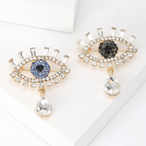 【พร้อมส่ง】เข็มกลัดevil eye เข็มกลัดดวงตา เครื่องประดับเข็มกลัดตาปีศาจพร้อม Rhinestone เครื่องประดับเข็มกลัดตาขนาดใหญ่ที่สว evil eyeเข็มกลัด