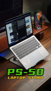 IDEAL1 BAVIN PS50 Foldable Tablet Stand Adjustable Heavy Duty Aluminum Material Bracket Portable Laptop Stand Holder for 10-17 Inch