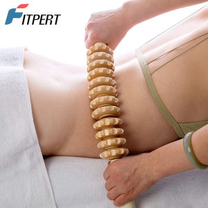 1 PC Wood Bendable Massage Roller Wooden Therapy Massager ToolsLymphatic DrainageCellulite Trigger Point Manual Muscle Release