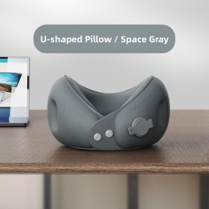 MONLEYTA | Portable Inflatable U-Shaped Neck Pillow Travel Sleep Aid Pressure Relief Headrest For Long Distance Train And Air Travel