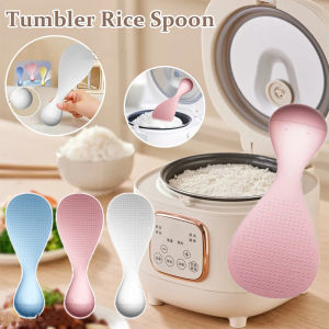 Elegant White Non-Stick Rice Scoop with Stand - Food Grade PP Kitchen Tool for Cooking