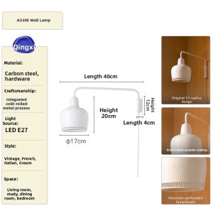 Bedside Wall Sconce Swing Arm Lamp