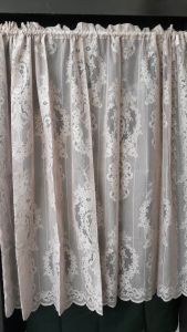 Kain vitrase poni jendela dapur tirai transparan motif klasik eropa panjang