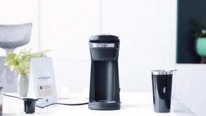 14 Oz Coffee Maker Mini Single Serve for K Cup Pod & Ground Coffee 800W 1.9 lb BPA Free Fast Brewing Reusable Filter