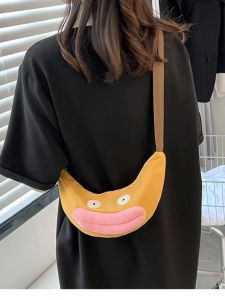 กระเป๋าคาดไหล่ผู้หญิงลายแฮมเบอร์เกอร์น่ารัก กระเป๋าเดินทางแบบสะพายข้างลายการ์ตูน กระเป๋าสะพายข้างผ้าใบ กระเป๋าสะพายข้างขนาดใหญ่