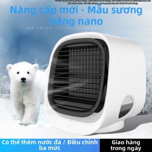 Quạt Làm Mát USB Mini Di Động Cho Văn Phòng Nhà Trại Trại Cắm Trại Làm Mát Mùa Hè Máy Làm Mát Không Khí Di Động Ấm Độ Ẩm
