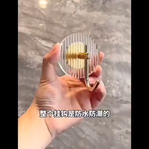 Luxury 1-3PCS Acrylic Self-adhesive Wall Hooks Bathroom Towel No Punching Door Wall Hanging Hook Organizer Accessories