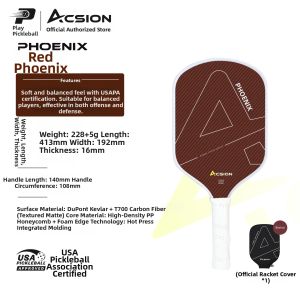 ACSION | Gem Kevlar Carbon Fiber T700 Pickleball Racket