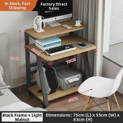 SHANNAIER | Compact Narrow Desk with Printer Shelf 70cm