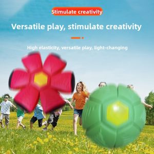 MONLEYTA | Elastic Magic Flying Saucer Transforming Ball Outdoor Sports Footstep Toy For Children Intelligence Development Bouncing Ball