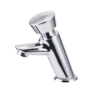Automatic Close Single Hole Press Handle Brass Faucet