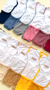 [Altadiosbaby] Kado BASIC Baju Bayi Kimono Celana Pendek TWO TONE  | Baju Tidur Bayi Newborn | Perlengkapan Bayi Baru Lahir | Baju Set Newborn Celana Panjang | One Set Newborn New Born Baju Newborn Bayi Baju Newborn Set Setelan Kaos Oneset Bayi Murah