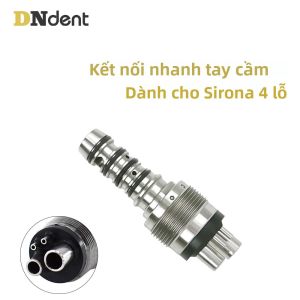 Bộ Chuyển Đổi Tay Khoan Nha Khoa 4 Lỗ Nhanh Chóng Cho Dụng Cụ Nha Khoa Tốc Độ Cao Sirona Khớp Nối Kim Loại