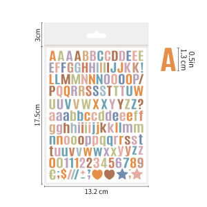 Colorful Numbers Stickers Self-Adhesive Vinyl 26Alphabet A-Z Planner Sticker Waterproof For Kids MailboxAddress NumberCardCup