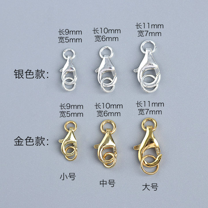 925 Sterling Gold-Plated Bracelet Buckle Water Drop Clasp Thai Silver ...