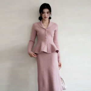 ZHENMANZI | Knit -style Dress Set