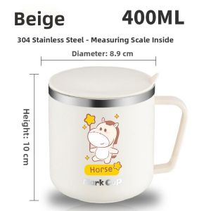 Anti-Slip Lid 304 Stainless Steel Water Cup