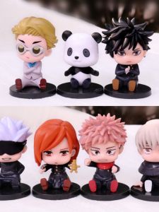 Q Version Anime Figure Blind Box Jujutsu Kaisen PVC Collectible Desk Decoration Tiger Cattleya Five Lines Wukong Fun Toys