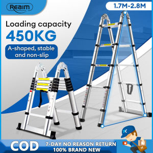 aluminum telescopic ladder Folding ladder portable ladder multifunctional folding straight ladder load-bearing400KG