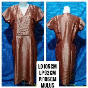 DRESS LENGAN PENDEK KAFTAN WANITA BROWN 155