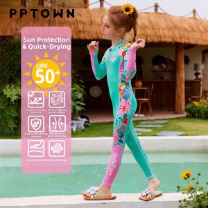 PPTOWN | UV Protection Quick Drying Girls Swimsuit