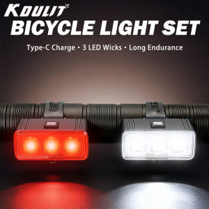 Cycling Bicycle Front & Rear Light Set Bike USB Charge Headlight MTB Waterproof Taillight Bicycle Accessories for Night Riding