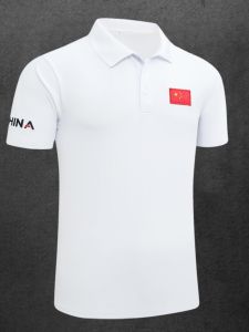 เสื้อยืดกีฬาแขนสั้นแห้งเร็วสำหรับผู้ชายและผู้หญิง ฤดูร้อน 2023 คอโปโล ปักลาย ปกโปโล ระบายอากาศได้ดี ป้องกันแสงแดด ป้องกันการสัมผัส