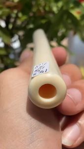 Pipa Gading Asli Lokal GG 15cm Bulat Semilengkung Mulus Super